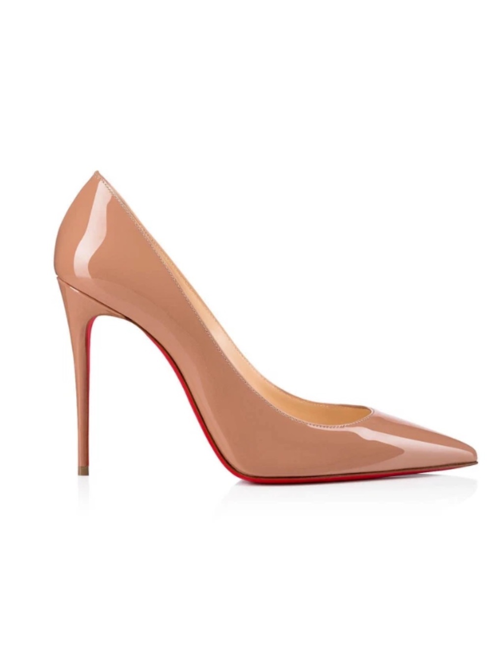 Christian Louboutin Pigalle Follies 100 Patent Leather Heels in Nude size 39.5 - Picture 3 of 13